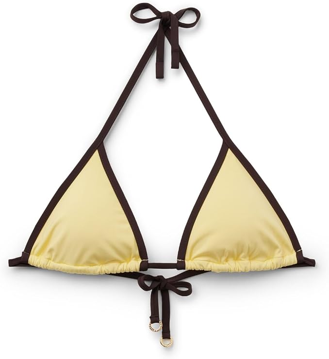 CALZEDONIA Triangle Swimsuit Top Bicolor Piping