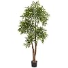 Nearly Natural 69in. Ruscus Artificial Tree UV Resistant (Indoor/Outdoor)