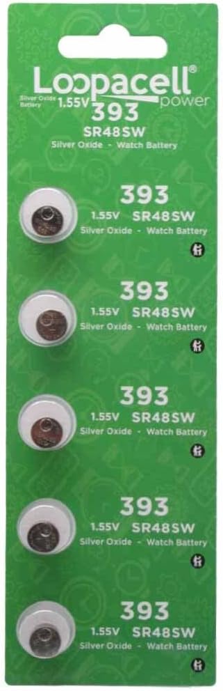 LOOPACELL SR754W 393 Silver Oxide Watch Battery 5 Pack