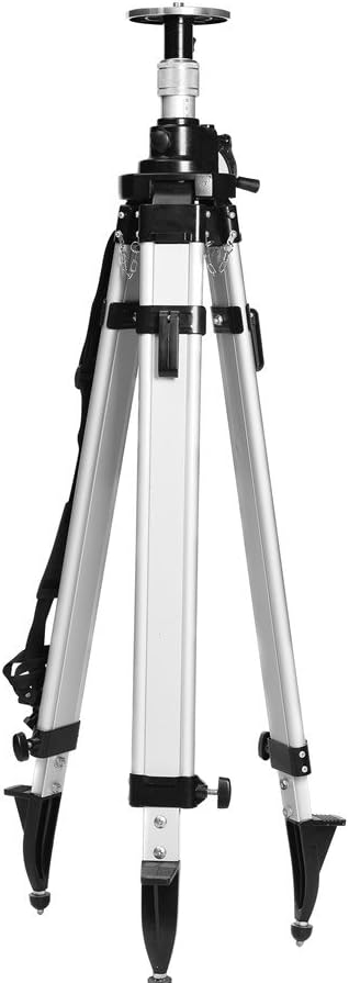 AdirPro Universal Survey Tripod - Laser Level - Heavy Duty Contractor Tripod 5/8' x 11' Thread (Silver Aluminum)