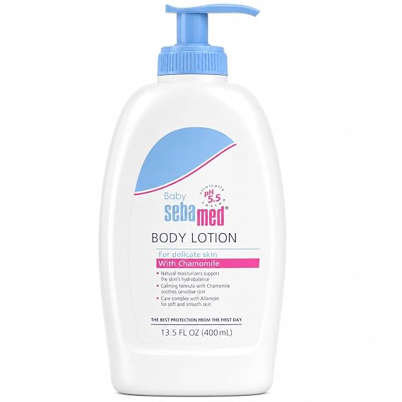 SEBAMED Baby Lotion pH 5.5 Ultra Mild Hydration Dermatologist Recommended Non-Greasy Moisturizer for Delicate Skin 13.5 Fluid Ounces (400 Milliliters)