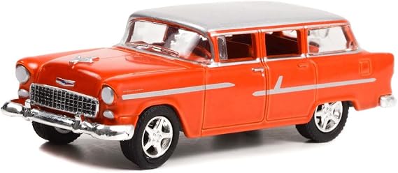 1955 Chevy Handyman Custom Wagon, Orange - Greenlight 37260A/48-1/64 Scale Diecast Model Car