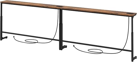 Kitstorack 94.5" Behind Couch Table, Height Adjustable Narrow Console