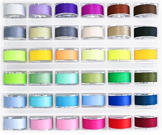 36 Pcs Bobbins and Sewing Threads with Bobbin Case