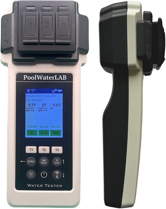 Tester - Accurate Pool Water Testing Kit Special Edition with Case, Ultimate Smart Digital Testing Machine for Swimming Pool, spa, hot tub, 27 Water Parameters, Bluetooth, WiFi, App
