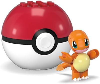 MEGA Pokemon Construction Toy Pokemon Evergreen Charmander Ball for Kids Ages 6 and Up