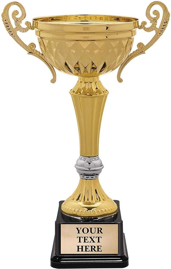 Crown Awards Gold Cup Trophies - 10 1/2" Manifest Metal Cup Trophy Prime