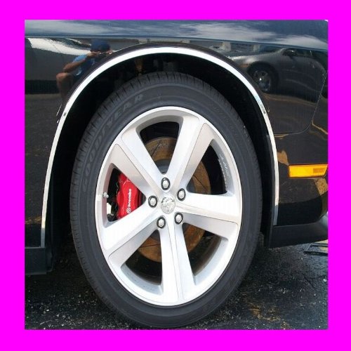 Compatible with Benz 1998-2000 C43 AMG Chrome Wheel WellFender Trim MOLDINGS 4PC 1999 98 99 00 W202