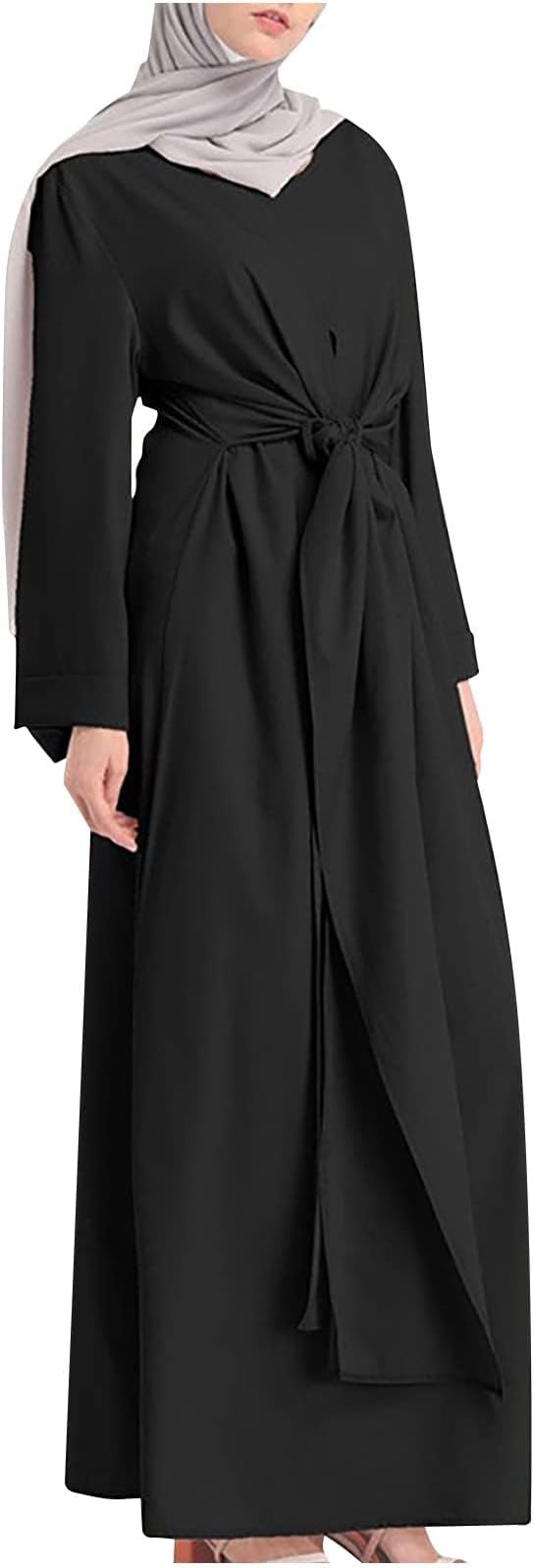 Womens Muslim Summer Abayas, Long Sleeve, One Piece Loose Fit, Islamic Prayer Robes, Maxi Cardigan Casual Dubai