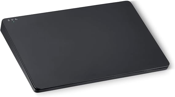 Amazon Basics Multi-Touch Trackpad with Dual Device Control, Wireless Touchpad for Windows PC, Rechargeable, 6.4-inch, Black