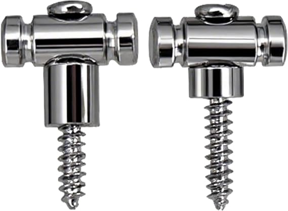 2-Pack Chrome Roller String Retainer Universal Electric Guitar String Guide