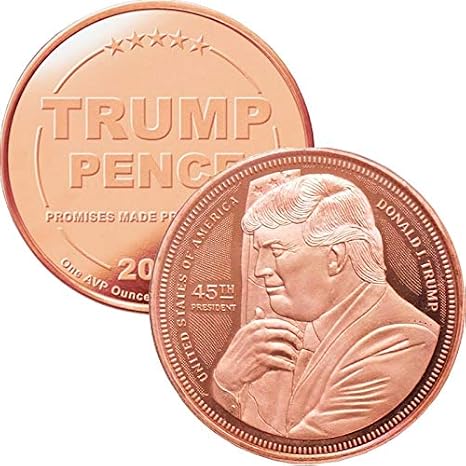 Jig Pro Shop Disme Coin Donald Trump 1 oz .999 Pure Copper Medallion