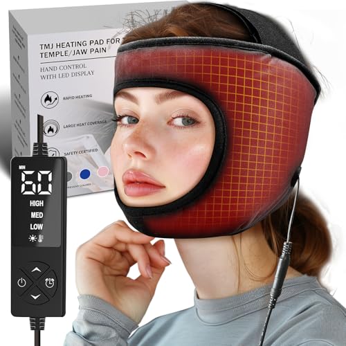 TMJ Relief Products, Heating Pad for Face and Jaw Pain, Hot Therapy for Chin Cheek Temple Pain Tension Headache Relief