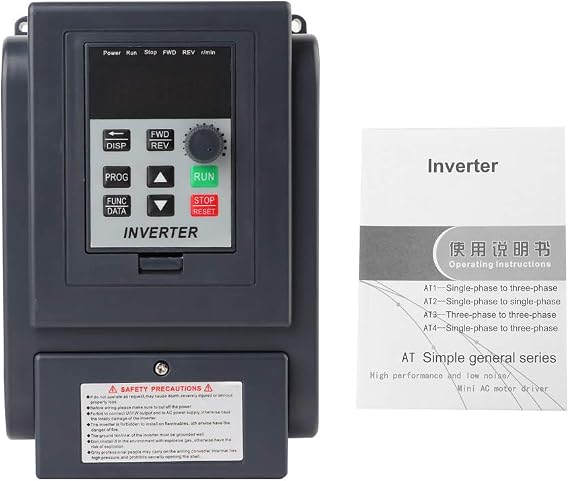 220VAC 1.5KW VFD Variable Frequency Drive,1-Phase 220V Input 3-Phase 380V Output VFD Variable Frequency Inverter Speed Controller Motor Speed Control Inverter