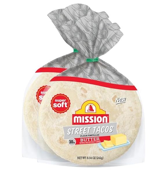 Mission Street Taco Butter Flour Tortillas, 8.54 oz - 10 Ct, 4.5" Super Soft Street Taco Size Tortilla 2 Pack (20 Total)