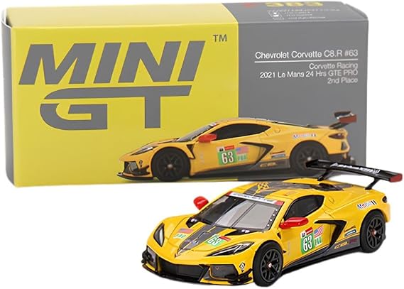 Mini GT 1/64 Ölçekli Die-Cast Chevrolet Corvette Z06 GT3.R #3 Corvette Racing by Pratt Miller Motorsports 2025 IMSA Daytona 24 Hrs MGT01168