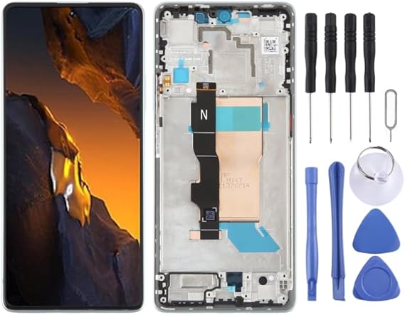 Mobile Displays for Xiaomi Poco F5 AMOLED Material LCD Screen Digitizer Full Assembly with Frame