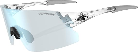 Tifosi Rail XC Rimless Shield Glasses - Cycling & Baseball | 100% UVA/UVB, shatterproof polycarbonate. Compact rimless shield, hydrophilic nose pads. For cycling, baseball & running.