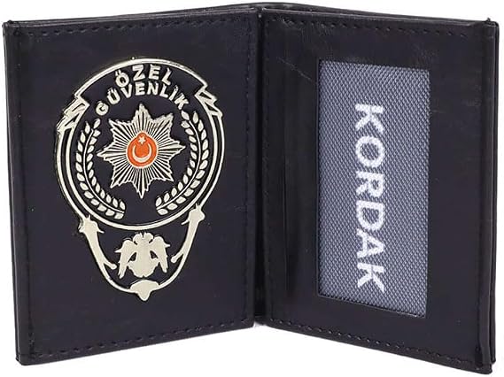 Wallet with Private Security Badge - Faux Leather
