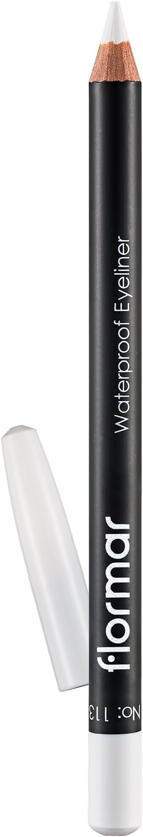 Flormar Suya Dayanıklı Mat Göz Kalemi (BEYAZ) - Waterproof Eyeliner - 113 Pure White - 8690604109135