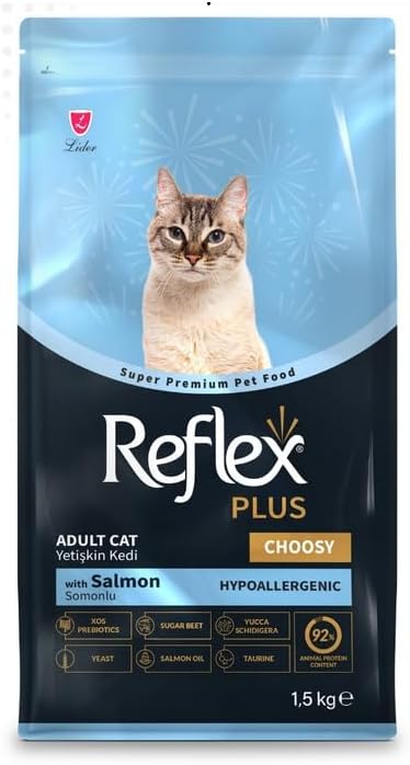 Reflex Plus Adult Cat Food with Salmon, 1.5 Kg
