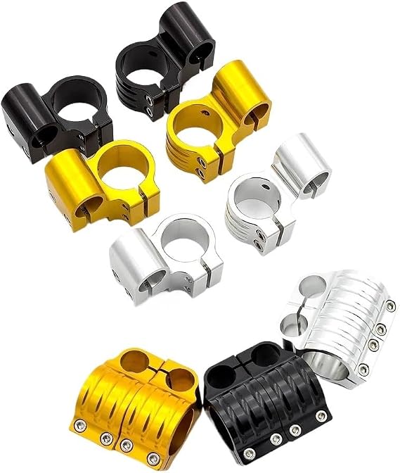 Handle Bar Risers Motorcycle Riser Regular 31mm-55mm 30 32 33 34 35 40 41 43 45 50MM Motorcycle Replacement Clip ons Clip on Handlebar(Black 32mm)