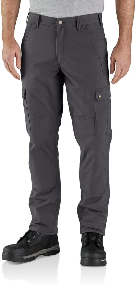 Carhartt Herren Rugged Flex Relaxed Fit Ripstop Cargo Fleece-Lined Work Casual Pants