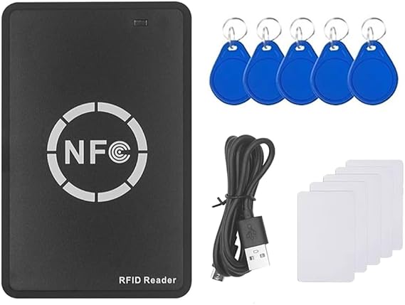 RFID NFC Chip Reader/Writer+5XUID Card+CUID Keychain RFID Duplicator Tag Copy Clone ID IC Key Badge Copier