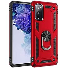 Spia Samsung Galaxy S20 FE Kırmızı Panther Yüzüklü Silikon Orijinal Esnek İnce Geliştirilmiş Dayanıklı Darbe Karşıtı Koruyucu Yeni Nesil Tasarım (Samsung Galaxy S20 FE, Kırmızı)