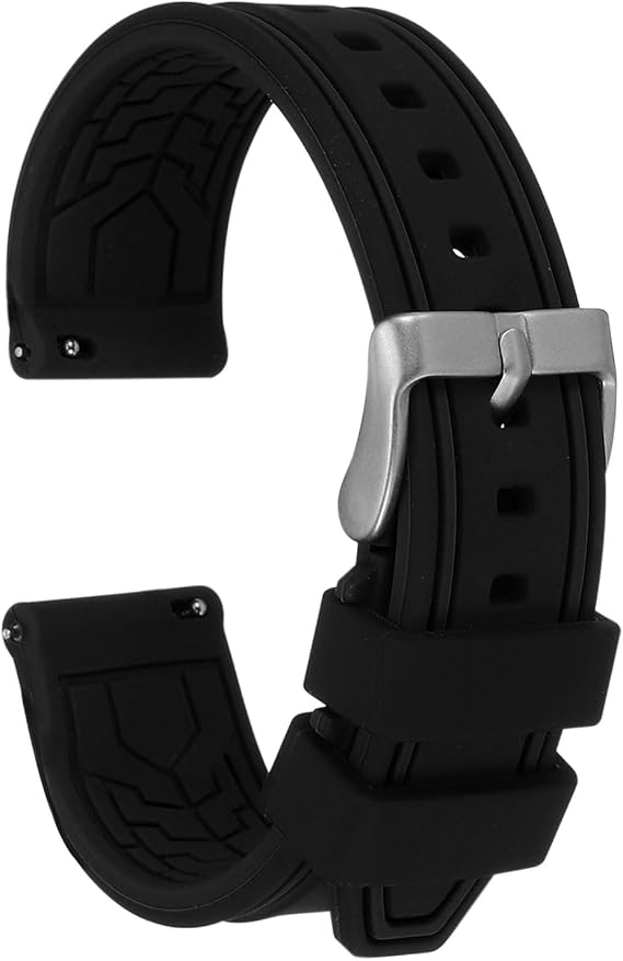 sourcing map Silicone Watch Bands Width Soft Quick Release Rubber Watch Bands for Men