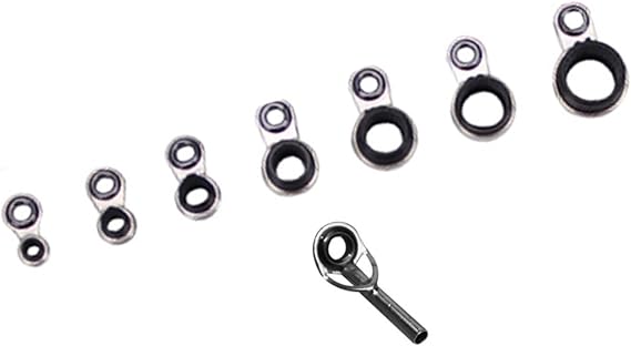 Fishing Rod Guide Rings Rod Tip Replacement Fishing Guide Rings for Rod Ceramic Profession Fishing Rod Guides Repair Set