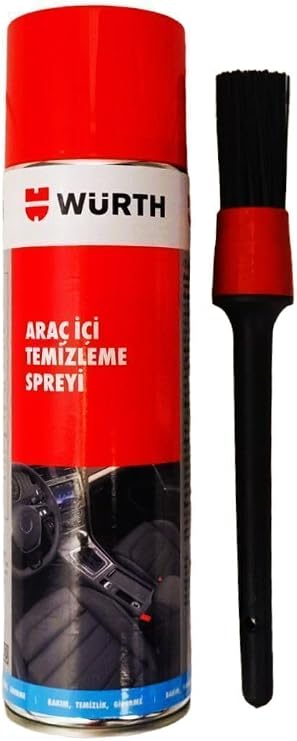 Würth Araç Içi Temizleme Köpüğü 500 Ml Ve Detay Temizlik Fırçası