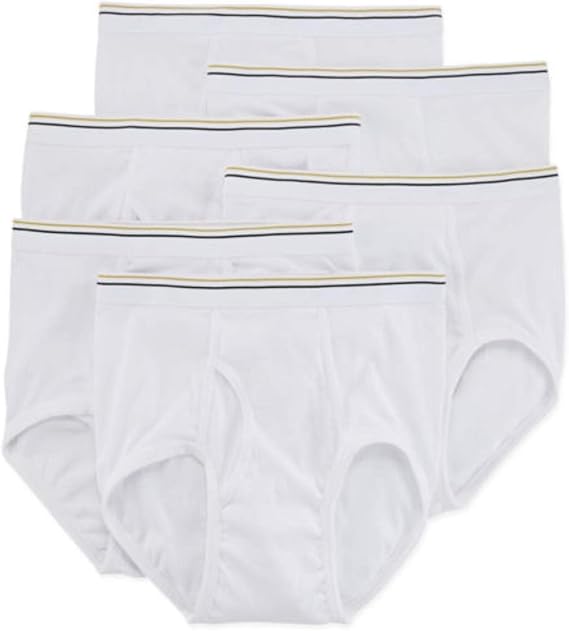 Stafford 6 Pack 100% Cotton Full-Cut Briefs White (42)