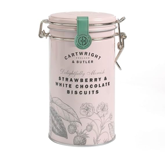 Cartwright & Butler - Strawberry & White Chocolate Biscuits Tin