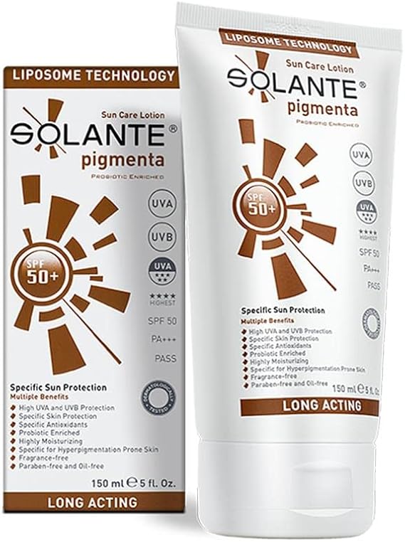 150 ml 50 Factor Sun Lotion for Solante Pigmenta Stained Skin