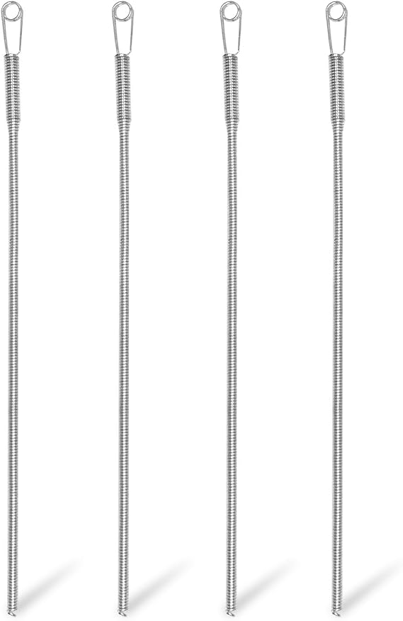 Spring Drawstring Threader,4Pcs Flexible and Elastic Drawstring Threader Tool DIY Rope Threader Clip Hoodie String Replacement Drawstring Puller for Sweatpants,Shorts,Jackets,Coat