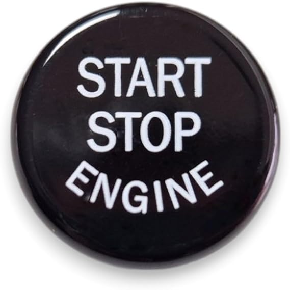 Start Stop Basma Düğmesinin Kapak Siyah BMW 5 Serisi GT F07 ile uyumlu 2010-2017