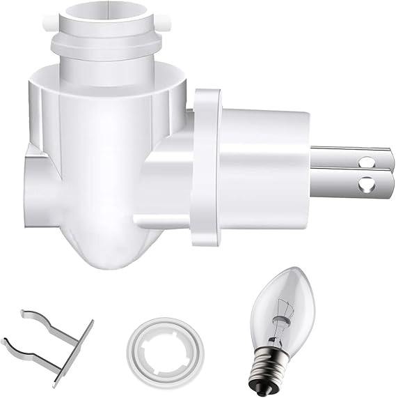 Auto On Sensor Plug in Night Light Module,Wall Light Plug with Light Sensitive On/Off Switch,Rotating E12 Base Night Light Socket for Making Your Own DIY Decorative Night Lights
