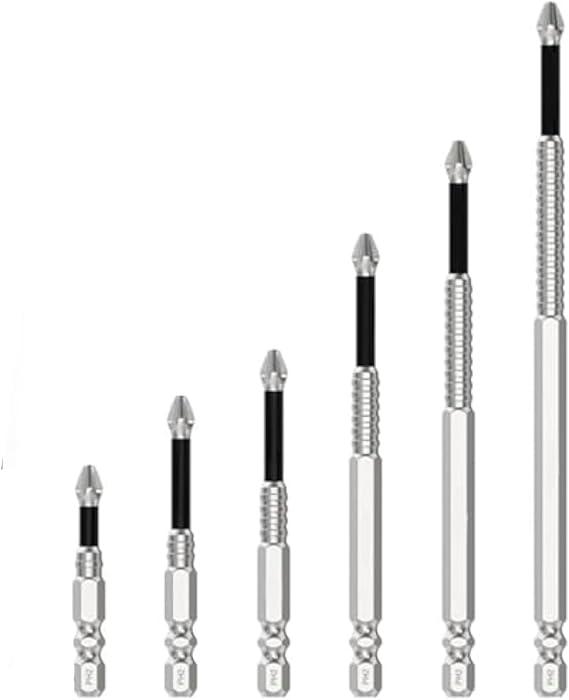 High Magnetic Screwdriver Drill Bit Set, 2025 New Strong Magnetic Durability Screwdriver Drill Bit Set, Anti-Slip Magnetic Electric Screwdriver Set (6 PCS)