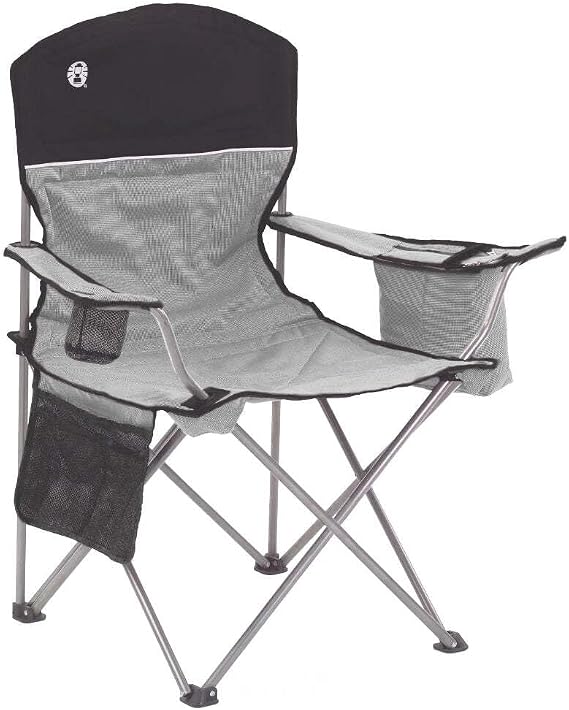 2000020256 Oversized Portable Quad Deck Chair W/Cooler - Black/Grey (2000003082)