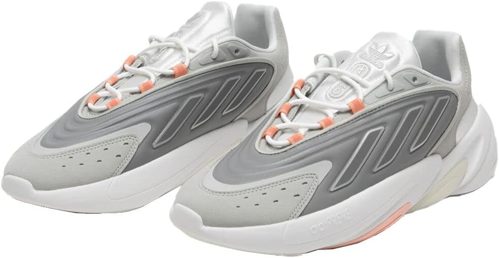 adidas Womens OZELIA W Low Sneakers Comfort Casual Shoes Silver White Grey Size 9.5