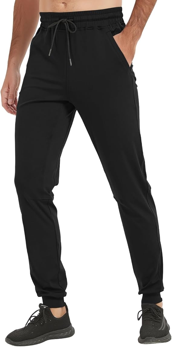 Tall Mens Sweatpants Extra Long Athletic Jogger Pants Zipper Pockets
