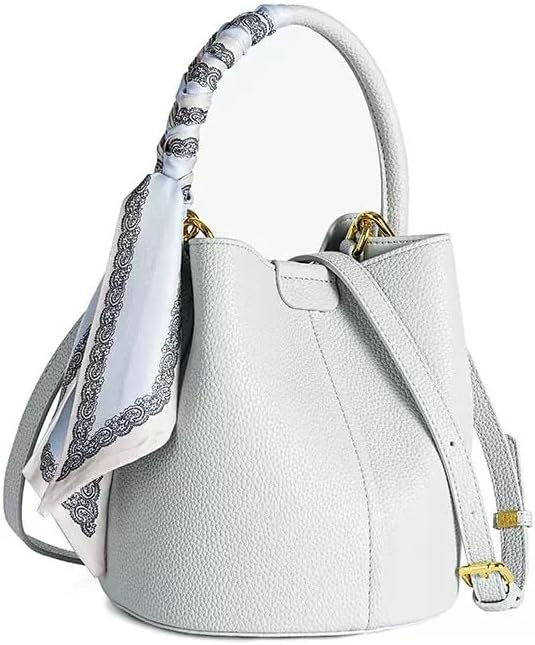 Womens Genuine Leather Bucket Bag Vegetable Basket, Ladies Shoulder Handbag Tote bag for Everyday