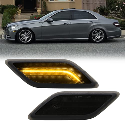 Side Marker Signal Lights Kits LED Compatible with E W212 Sedan&Wagonfor E350 Sedan&Wagonfor E550 Seadanfor E63 AMG Sedan&Wagon 2010-2013for E400 Hybrid 2013