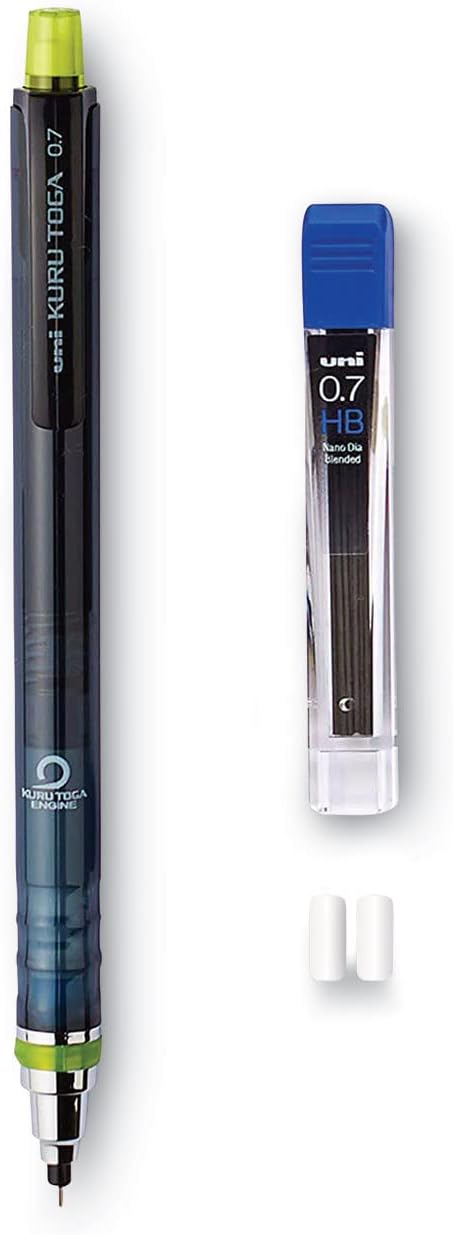 uniballTM Kuru Toga Mechanical Pencil Starter Kit, 0.7mm HB No. 2, 1 Pack