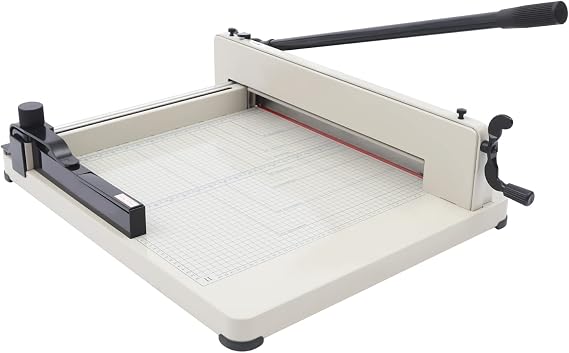 Paper Cutter, 17 inch Heavy Duty Guillotine Paper Cutter for Cardstock Cards Leather, Manual Paper Scrap Slicer Trimmer with Metal Base A3 Large Industrial Guillotine for Office Home School