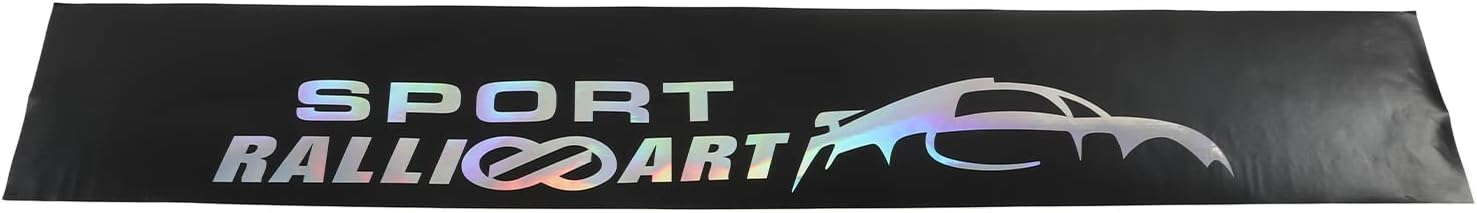 Car Front Windshield Decal Sticker, Durable Reflective Windshield Sticker Glossy PVC Universal 130x21cm 51.2 X 8.3in for Most Vehicles