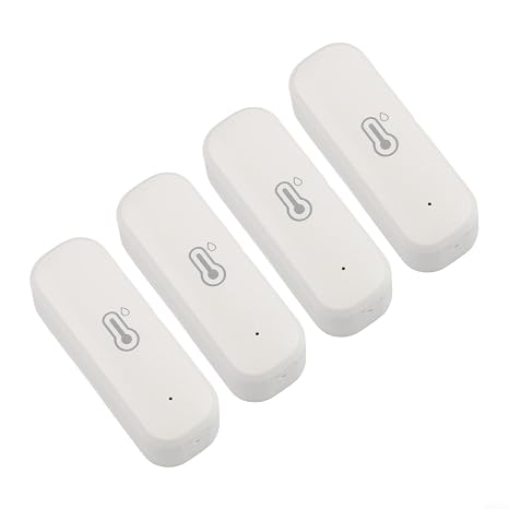 4PCS Temperature And Humidity Sensor, For Zigbee Indoor Outdoor Wireless Smart Room Thermometer Hygrometer Sensor Monitor Detector