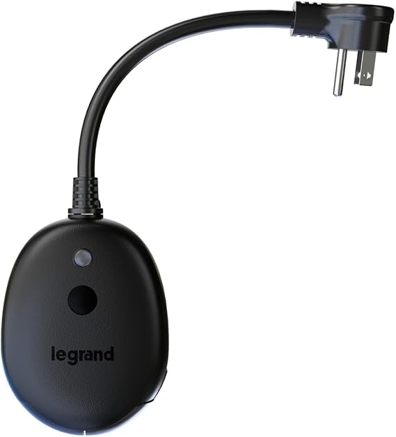 Legrand Radiant Wi-Fi Matter 15 Amp Smart Dual Outdoor Plug, Black, 1 Pack