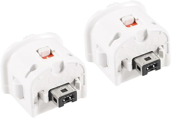 Aokin for Wii Motion Plus Adapter, Sensor Accelerator for Nintendo Wii Remote Controller, 2 Pcs, White